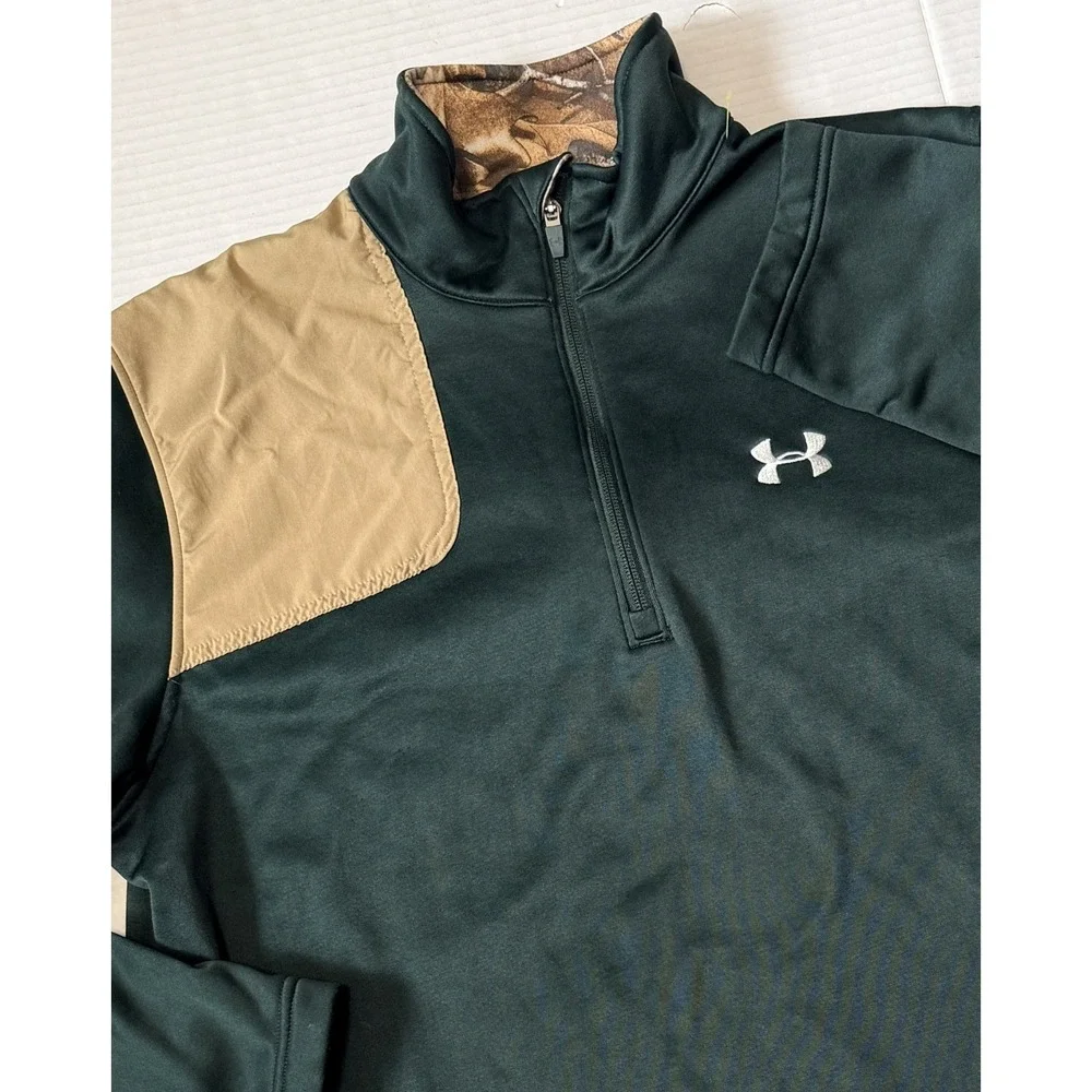 Lot 2 -UNDER ARMOUR - Men's 1/4 Zip Pullover Long Sleeve Hunting Shirt - X-Large